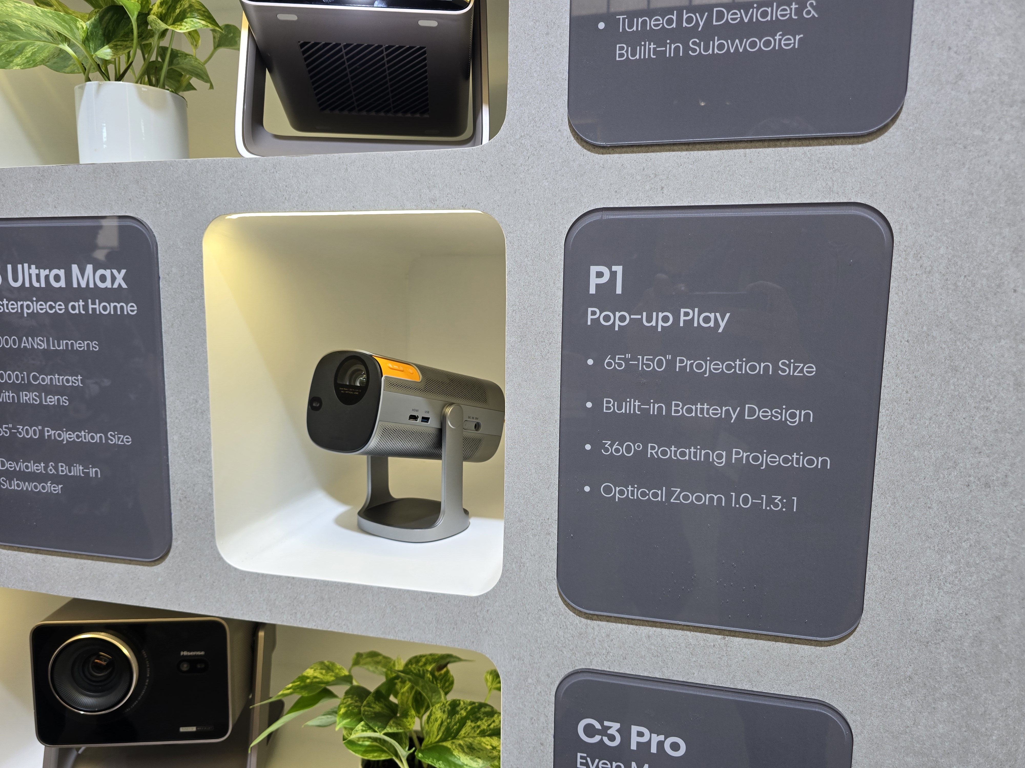 Hisense P1 : le triple laser devient vraiment nomade avec une batterie intégrée