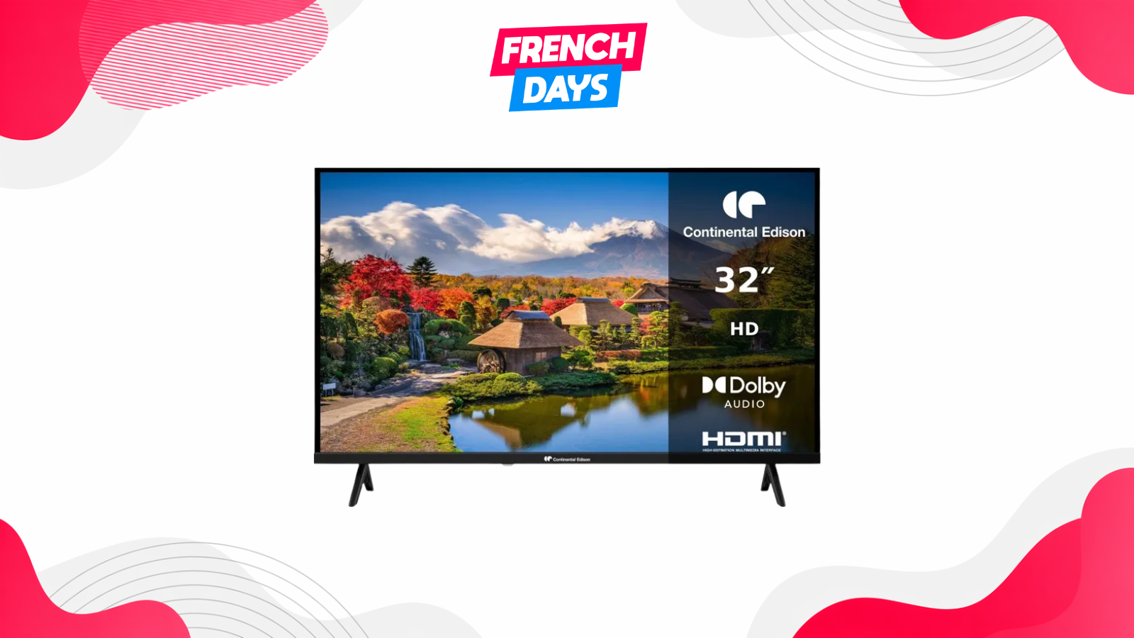 Chez Cdiscount, cette TV LED HD 32" Continental Edison passe sous la barre des 90¬