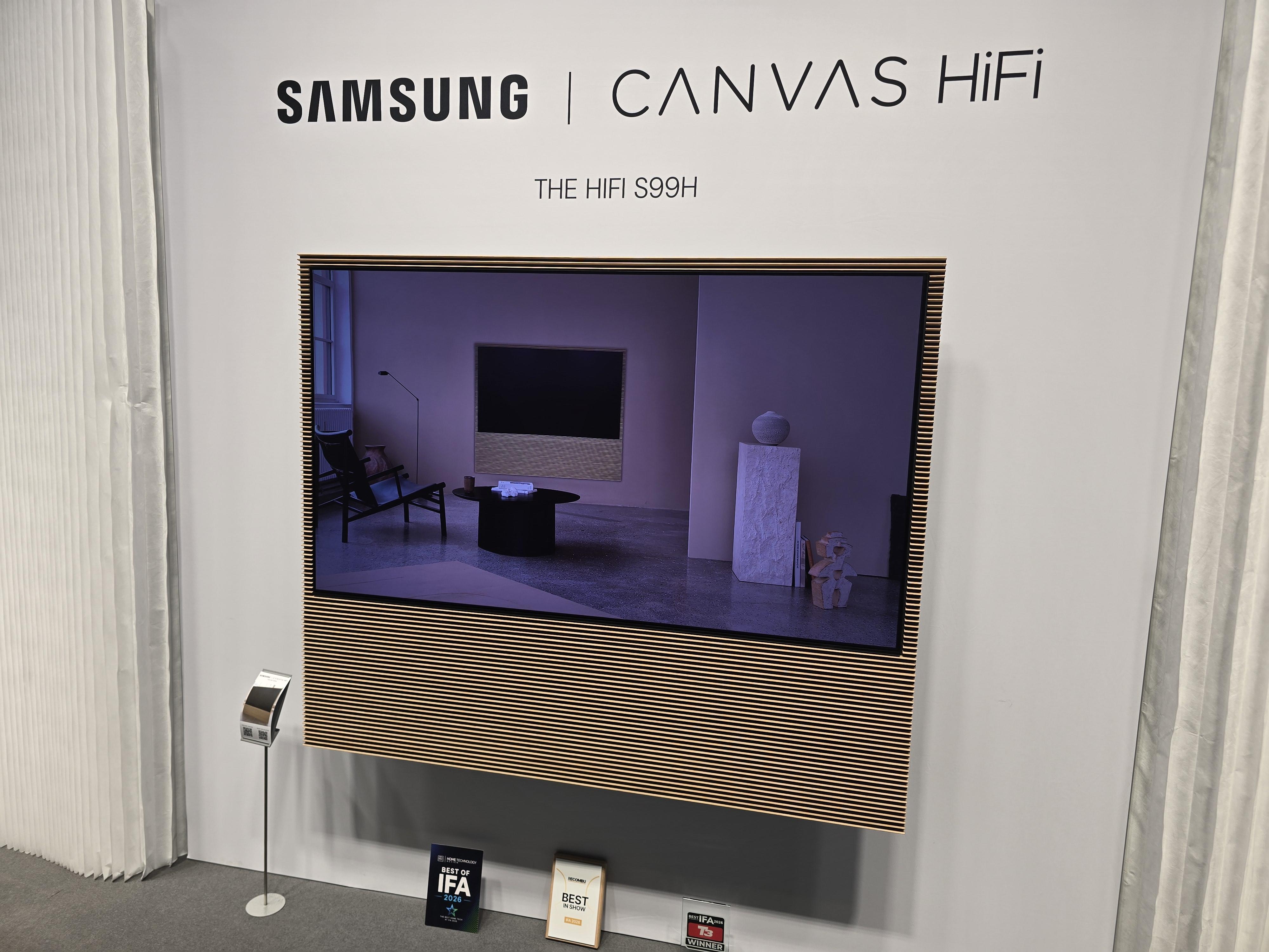 Samsung S99H : Canvas HiFi transforme le téléviseur OLED en meuble haute-fidélité
