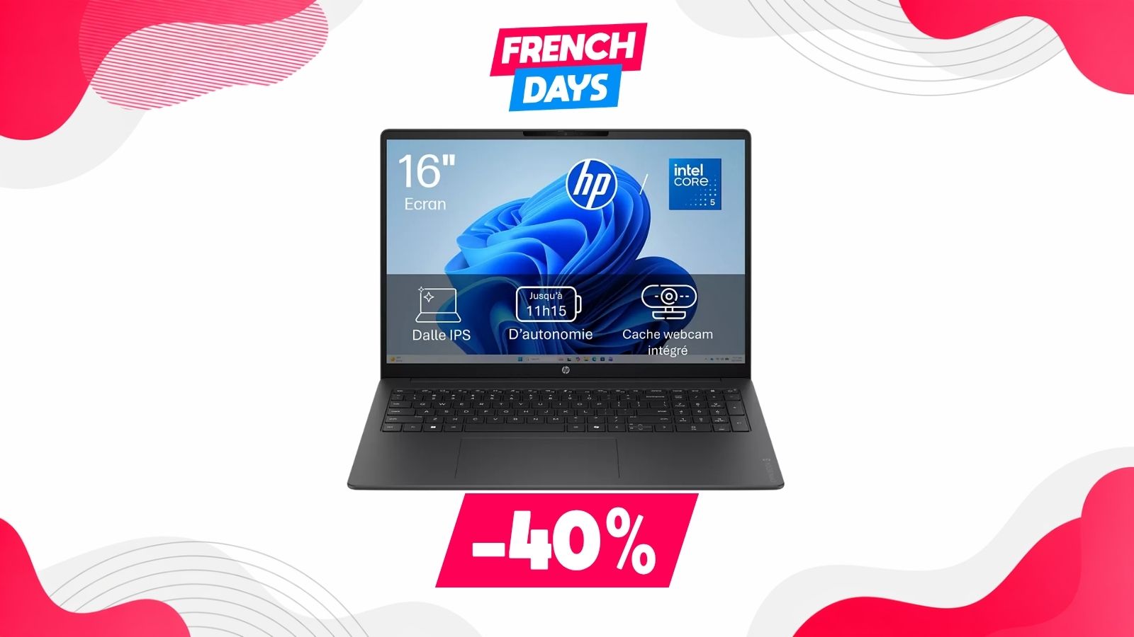 Avec son écran 2K de 16", cet laptop HP à 479€ pour les French Days est top pour la rentrée