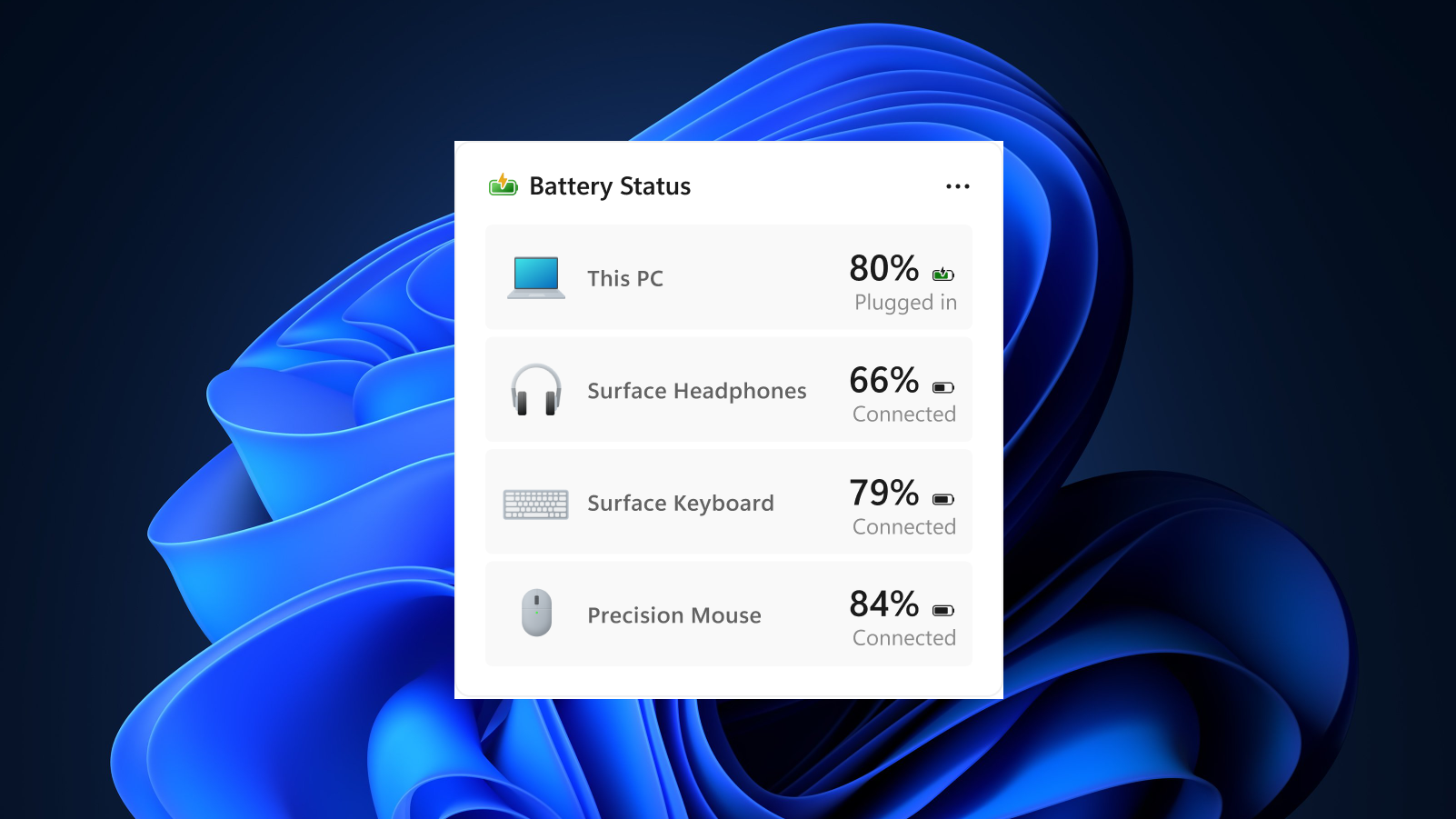 Windows 11 prépare un widget bien pratique pour garder un oeil sur l'autonomie de vos périphériques sans fil