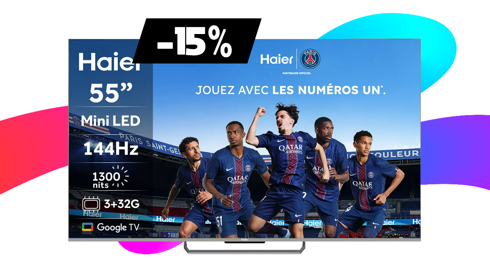 Mini LED et 144 Hz : cette TV Haier de 55 pouces s'affiche à moins de 630¬ chez Boulanger