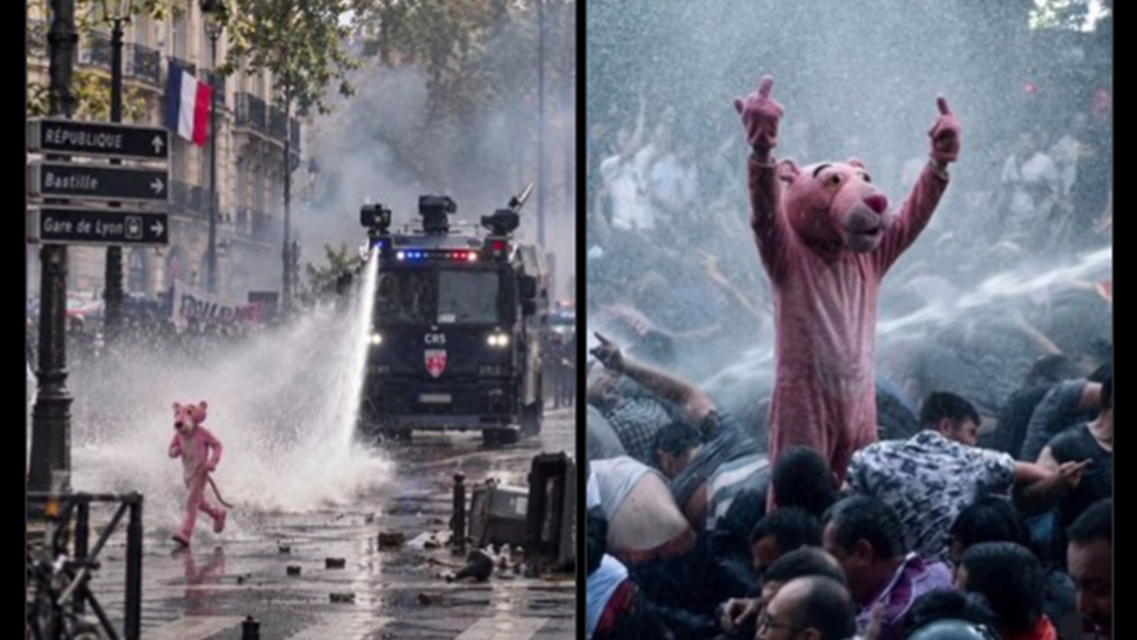 Pancartes truffées de fautes, Panthère rose, personnes âgées dénudées... l’IA s’invite dans les images des manifestations d’octobre