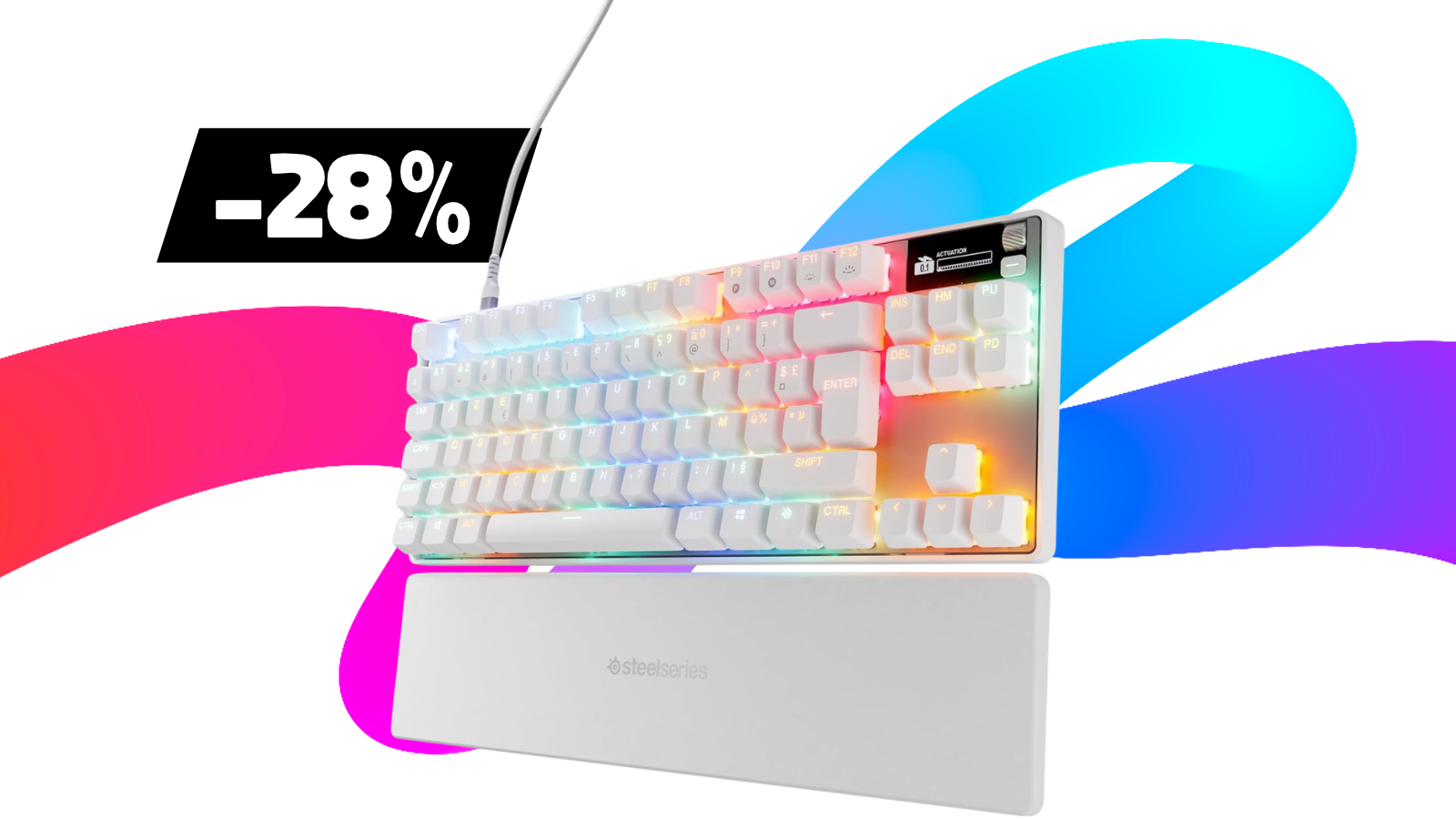 Taillé pour le gaming, le clavier SteelSeries Apex Pro TKL Gen 3 passe sous la barre des 180 ¬ chez Amazon