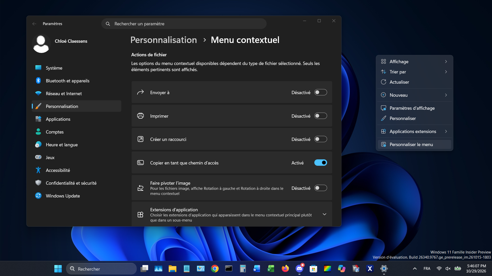 Windows 11 : après la barre des tâches, Microsoft s'attaque enfin au clic droit
